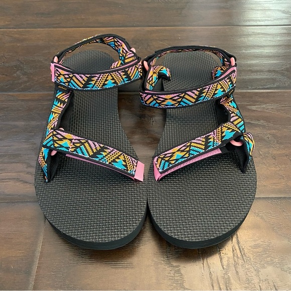 New in the box Teva original universal strap multi color sandals size various - Picture 3 of 10